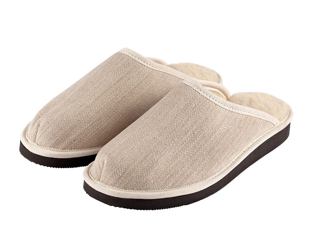 Beige Hausschuhe